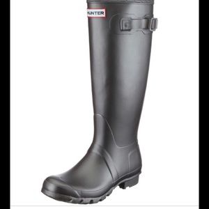 ! Hunter Rainboots Black/Pewter Rare !